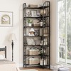 86" L-Shaped Corner Bookshelf - Industrial 7-Tier Bookcase w/ Beaded Design, Tall Display Rack for Living Room & Bedroom - 3 of 4