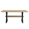 Christopher Knight Home Carol 63" Rustic Metal and Wood X-Shape Dining Table - 4 of 4