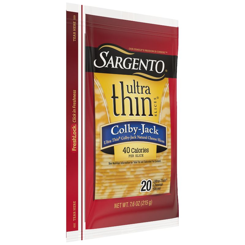 Sargento Ultra Thin Natural Colby-Jack Cheese Slices - 7.6oz/20 slices, 4 of 11