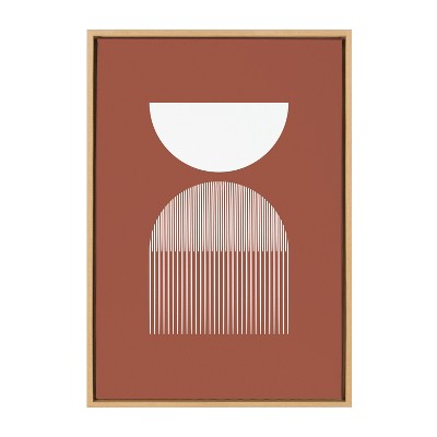 Kate and Laurel Sylvie Mid 31 Framed Canvas by Jake Goossen, 23x33, Natural