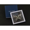 Alilang Vintage-Inspired Silvery Tone Butterfly Brooch Pin with Crystal Rhinestone Accents - 4 of 4
