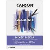 Canson Graduate Mixed Media Pad, Foldover Binding, 20 Sheet, 9x12 inch, Pack of 3 - 2 of 4