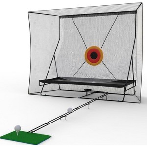 10x8Ft Golf Practice Net with 11Ft Ball Return and Ball Blanket, In/Outdoor Swing Training Net with Impact Target, Heavy Duty Netting, with Carry Bag - 1 of 1
