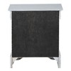 NicBex Nightstand with 2 Drawers,16.5/15.5 inch Bedside Table with Metal Handle and Black Finish,Side Table for Bedroom,Living Room,Black/White/Silver - 4 of 4