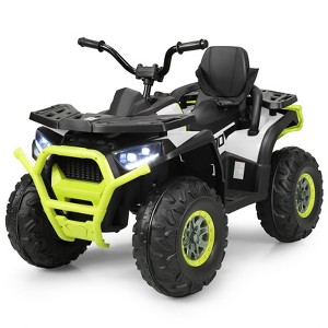 Infans 12V Kids Electric 4-Wheeler ATV Quad 2 Speeds Ride On Car w/MP3&LED Lights White - 1 of 4