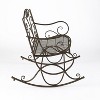The Lakeside Collection Decorative Wrought Iron Outdoor Metal Rocking Bench - 2 of 4