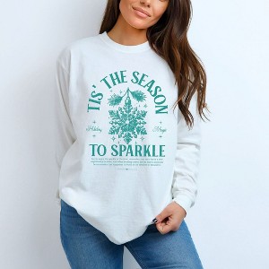 Simply Sage Market Women's Season To Sparkle Long Sleeve Garment Dyed Tee - 1 of 3