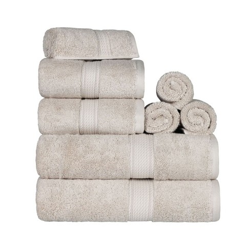 Premium Cotton 800 GSM Heavyweight Plush Luxury 4 Piece Bathroom Towel Set,  Toast - Blue Nile Mills