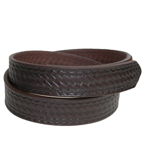 Boston Leather Men's Basketweave Mechanics Belt with Hook and Loop Closure,  44, Brown
