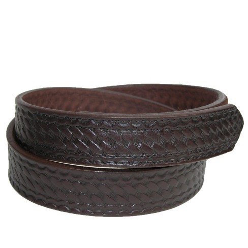 Tommy Hilfiger Mens Leather Braided Belt - Tan Brown - X-Large