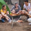 Tangkula Camping Fire Pit w/Cooking Grills Portable Campfire Grill w/ Carrying Bag & Gloves 3-In-1 Stainless Steel Wood Burning Coffee/Silver - 3 of 4