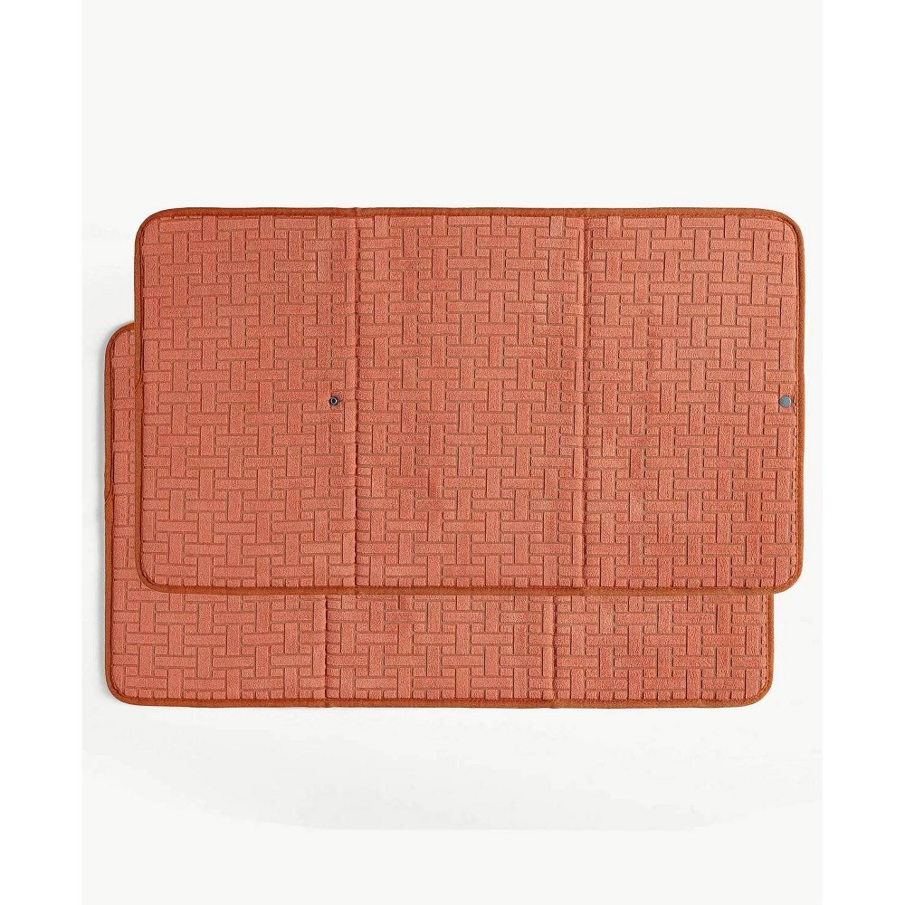 Blue Loom Set of 2 Harrison Drying Mats Terracotta