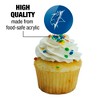 Elizabeth City State University Primary Logo Cupcake Picks Toppers Decoration Set of 6 - 3 of 4