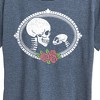Women's - Instant Message - Human And Cat Skull Short Sleeve Graphic T-Shirt - 2 of 4