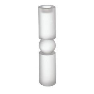 AZL1 Life Concept Candle Holders, Tall Frosted Glass Cylinder Holder for Modern Floor and Tabletop Display, White, 3.1"*3.1"*15" - 1 of 4