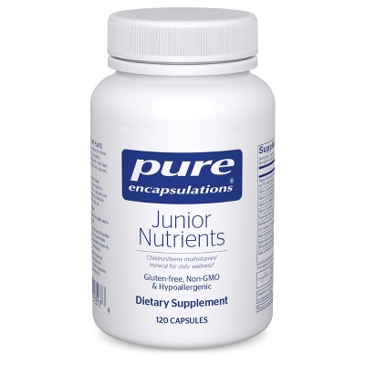Pure Encapsulations Junior Nutrients - Kids & Teens Multivitamin - Without Iron - With Calcium, Vitamin D3 & C - Non-GMO & Vegetarian - 120 Capsules