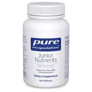 Pure Encapsulations Junior Nutrients - Kids & Teens Multivitamin - Without Iron - With Calcium, Vitamin D3 & C - Non-GMO & Vegetarian - 120 Capsules - 1 of 4