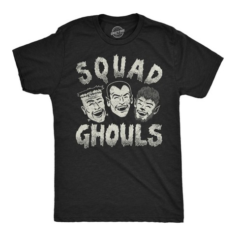 Мужские футболки Crazy Dog T-Shirts, Inc. Mens Funny T Shirts Squad Ghouls Sarcastic Halloween Graphic Novelty Tee for Men - Crazy Dog Men's T Shirt For Halloween Season Black M