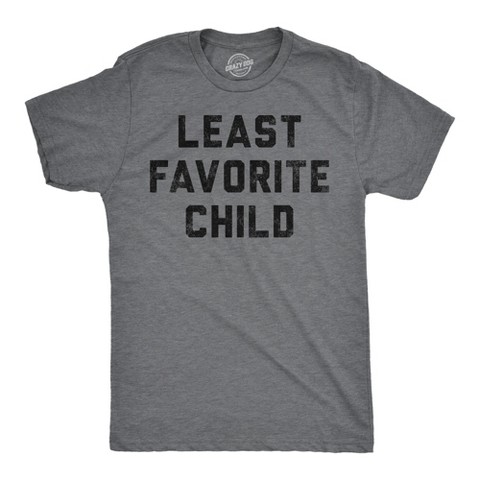 Мужские футболки Crazy Dog T-Shirts, Inc. Mens Funny T Shirts Least Favorite Child Sarcastic Family Graphic Tee for Men - Crazy Dog Men's T Shirt Gift For Christmas Dark Grey S