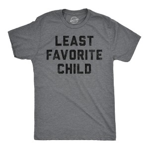 Mens Funny T Shirts Least Favorite Child Sarcastic Family Graphic Tee For Men - Crazy Dog Men's T Shirt - 1 of 4