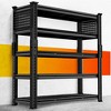 BSMTEK Heavy Duty Garage Storage Shelving 48 x 24 x 72 Inch 5 Tier Metal Rack with Wire Grid Shelves Black - 2 of 4