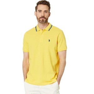 U.S. Polo Assn. Men's Slim Fit Tipped Interlock Knit Polo - 1 of 2