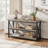55 in Industrial 3-Tier Console Table with Storage Shelves – Rectangular Entryway Sofa Table for Hallway, Living Room and Bedroom - 3 of 4