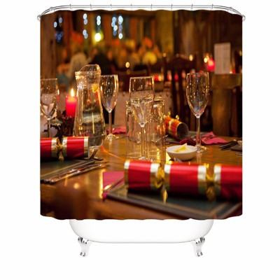 Goblet Shower Curtains for Bathroom Waterproof Fabric Bath Curtain Durable Soft Stylish Bathroom Decor 72x72 Inch