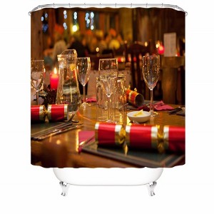 Goblet Shower Curtains for Bathroom Waterproof Fabric Bath Curtain Durable Soft Stylish Bathroom Decor 72x72 Inch - 1 of 1