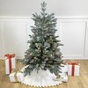 Northlight Real Touch™️ Pre-Lit Flocked Whistler Noble Fir Artificial Christmas Tree - 4.5' - Clear Lights - 2 of 4