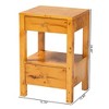 bali & pari Azmi Wood 2 Drawer Nightstand Light Mappa Burl - 4 of 4