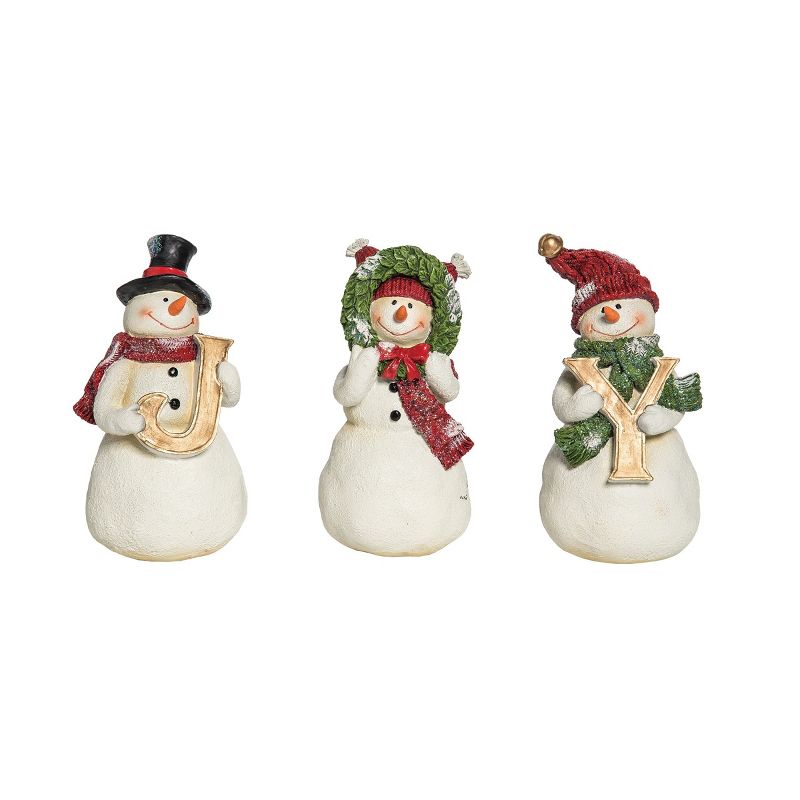 C&F Home Joy Snowmen Figurine, Set of 3, 1 of 6