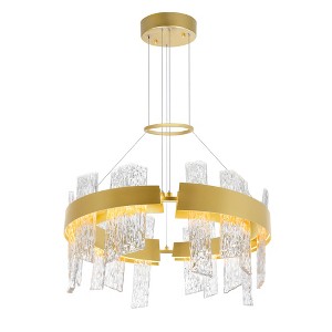 CWI Lighting,Guadiana 24 in LED Satin Gold Chandelier - 1 of 4