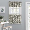 Ellis Curtain Madison Floral Design Printed Natural Ground 1.5" Rod Pocket Tailored Tier Blue - 2 of 4