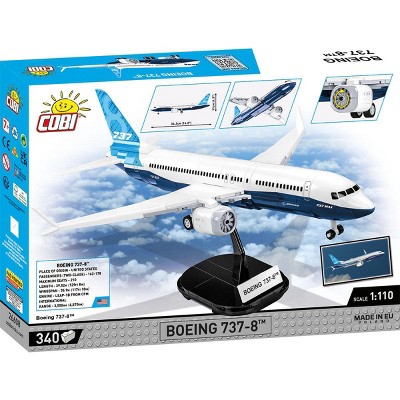 COBI Boeing 737-8 White and Blue Building Block Model Set