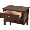 HomeStock Cappuccino Nightstand 28x22x16 Contemporary Bedside Table with Open Shelf Storage, Rich Finish and Durable Design - 4 of 4