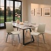 SKRAN Dining Chairs Set of 4, PU Leather Upholstered Seat with Sturdy Metal Legs and Comfort Backrest for Kitchen, Restaurant and Living Room - 2 of 4