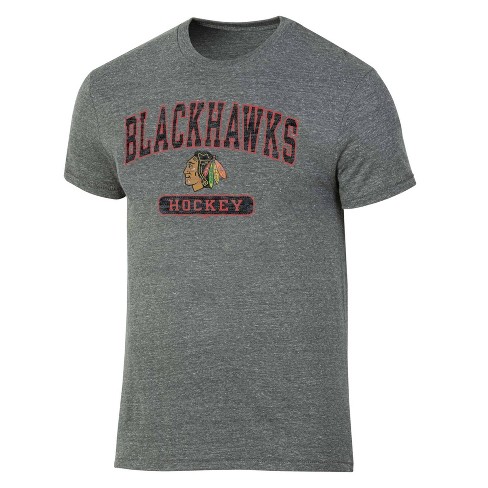 Nhl Chicago Blackhawks Men s Gray Tri blend T shirt Target