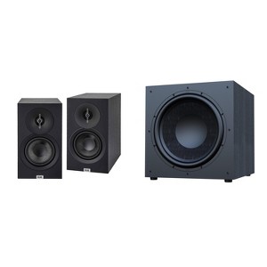 Elac Debut 3.0 Bookshelf Package Black With Debut 15 Inch Subwoofer - 1 of 4