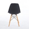 Modern Dining Chairs Set Of 4, Kitchen Chairs With Wooden Legs & Plastic Seat, Leisure Chairs - 4 of 4