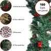4E's Novelty 9ft Prelit Christmas Garland - Semi Snow Flocked, Warm White Lights, Ideal for Indoor/Outdoor Holiday Decor - 2 of 4