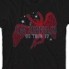 Led Zeppelin Red Icarus Logo U.S. Tour 1977 Boys Black Crew Neck Short Sleeve Tee - 2 of 4
