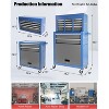 Heavy Duty 8-Drawer Tool Chest, 2-in-1 Rolling Tool Cabinet with Lock, Mobile Steel Tool Storage Organizer for Garage, Workshop, Home DIY Projects - 3 of 4