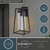 VAXCEL Nash Black Outdoor Modern Wall Lantern, Dusk to Dawn Photocell, 1-Light Wall Lamp Sconce with Clear Seeded Glass - 3 of 4