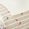 Shavel Micro Flannel Heating Technology Luxuriously Soft And Warm Animal Electric Blanket - Cardinals - image 3 of 3