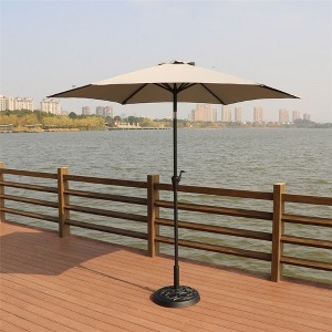CAVINAS Compact 8.8 FT Beach Ready Patio Umbrella Sand, Weighted Base and Auto Tilt Uv Block Canopy, Sun Shelter for Tables - 1 of 4