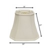 Vynxaria Cut Corner Square Bell Lampshades, 9"x16"x13" White - 4 of 4