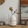 Uniquewise 11" Whitewashed Bottle-neck Decorative Pottery Flower Vase Boho Home Decor for Living Room Bedroom Kitchen & Entryway - 2 of 4