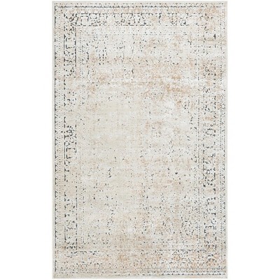 Eliza Collection Neutral Toned 5' x 8' Beige and Light Brown Area Rug