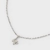 Sterling Silver Small Polished Initial Pendant Necklace - A New Day™ Silver - 4 of 4